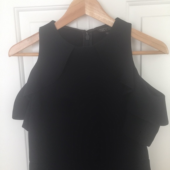 Topshop Ruffle Cold Shoulder Romper - Picture 6 of 7